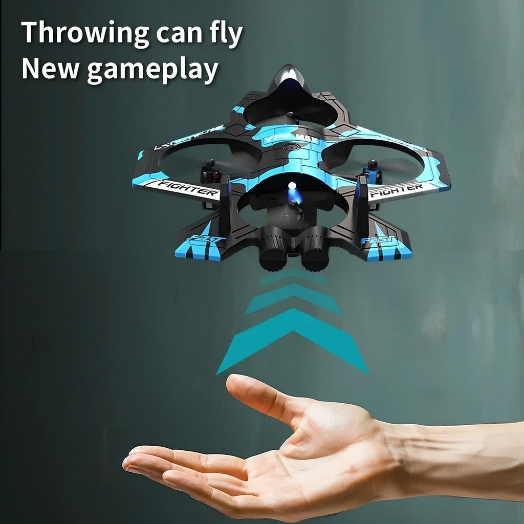 ZentroTech RC Foam Fighter Drone – Beginner-Friendly Remote Control Airplane with LED Lights & 2-Battery Flight