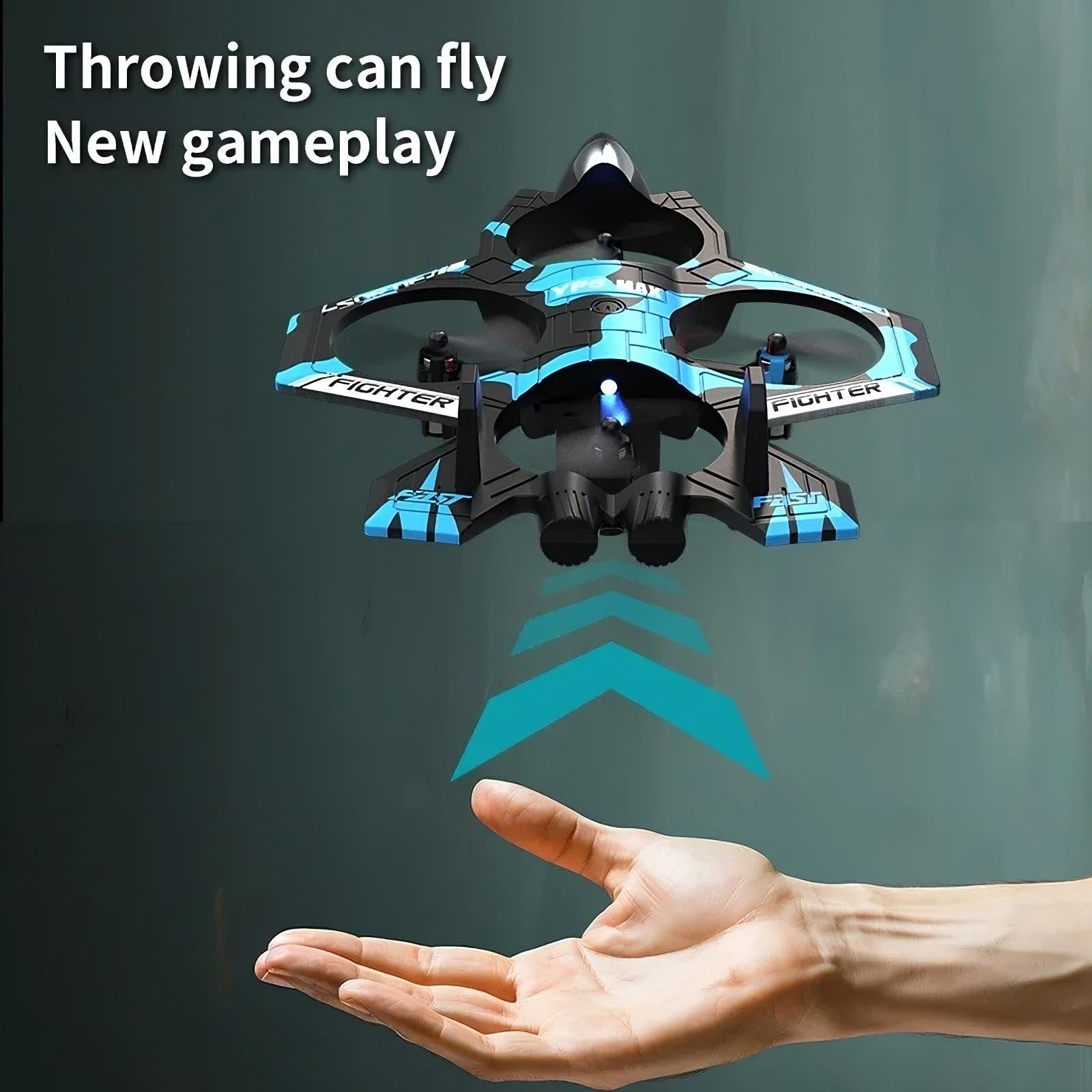 ZentroTech RC Foam Fighter Drone – Beginner-Friendly Remote Control Airplane with LED Lights & 2-Battery Flight